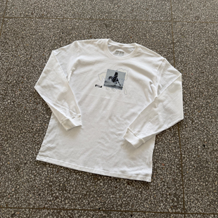 ABDP美式宽松运动休闲圆领马年印花长袖T恤