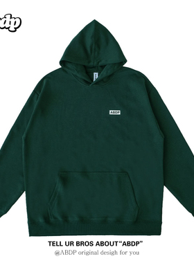 ABDP秋季新款美式连帽卫衣长袖落肩宽松运动休闲印花男女上衣外套