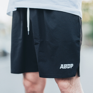 ABDP 23SS男士美式梭织休闲运动短裤宽松微弹开叉不过膝街头篮球