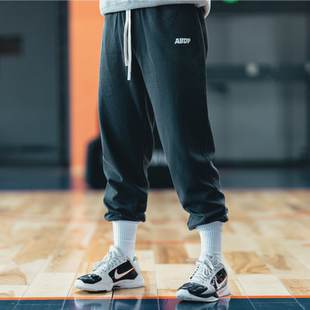 340克重磅松紧直筒宽松街头春秋长裤 ABDP美式 运动休闲毛圈卫裤