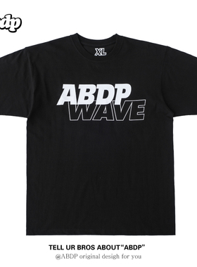 ABDP 23SS美式休闲篮球棉短袖宽松运动街头潮流男女纯色圆领潮流T