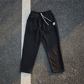 长裤 保暖宽松加绒运动休闲裤 刺绣logo美式 ABDP秋冬摇粒绒直筒卫裤