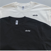 纯色小领口打底圆领宽松舒适 T恤刺绣休闲经典 ABDP棉质美式 短袖