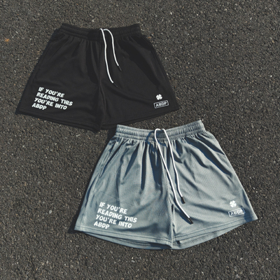 ABDP美式双层4分过膝透气短裤