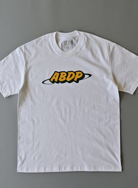 ABDP夏季美式230克棉质薄款圆领运动休闲街头宽松印花短袖T恤男女