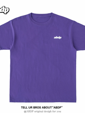 ABDP美式休闲篮球棉短袖宽松彩色运动街头潮流男女圆领潮流T240g