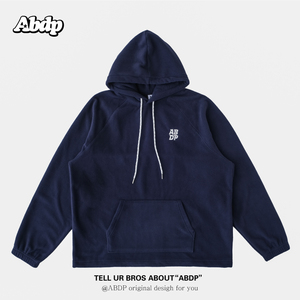 ABDP摇粒绒卫衣宽松可收口连帽刺绣美式街头潮流保暖运动休闲卫衣