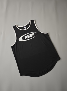 ABDP美式夏季篮球运动印花背心无袖宽松窄肩训练街头休闲跑步健身