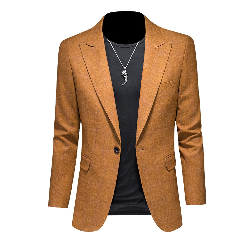 镂空图2025新款男士休闲西服时尚修身西装单西外套DX6933P165，男装西服套装，电商D216