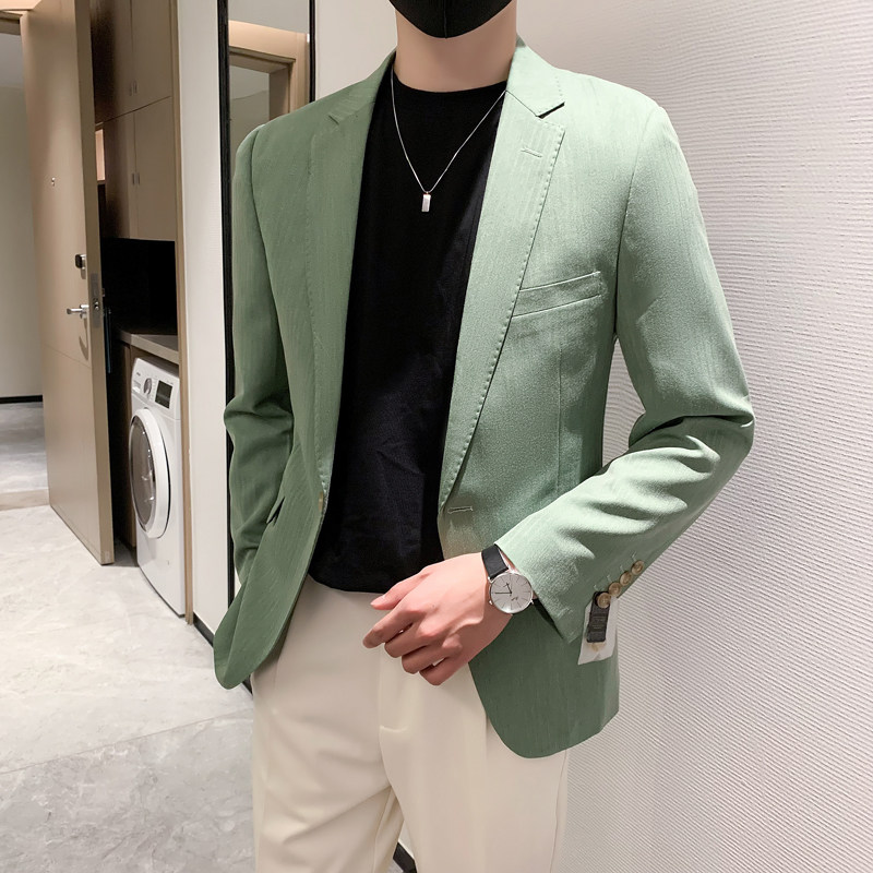 模特图-男士休闲西服韩版修身西装单西外套F6804P165,男装西服套装,电商D216
