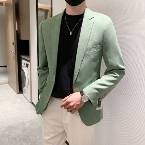 模特图-男士休闲西服韩版修身西装单西外套F6804P165