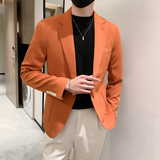 模特图-男士休闲西服韩版修身西装单西外套F6810P165，男装西服套装，电商D216