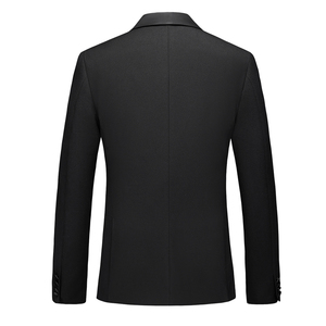 3D图-外贸新款男士西服套装青果领西装三件套礼服款套装6901P310图片