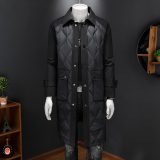 假模图男士90白鸭绒中长款风衣宽松羽绒服T2442P245，男装羽绒服，电商D216