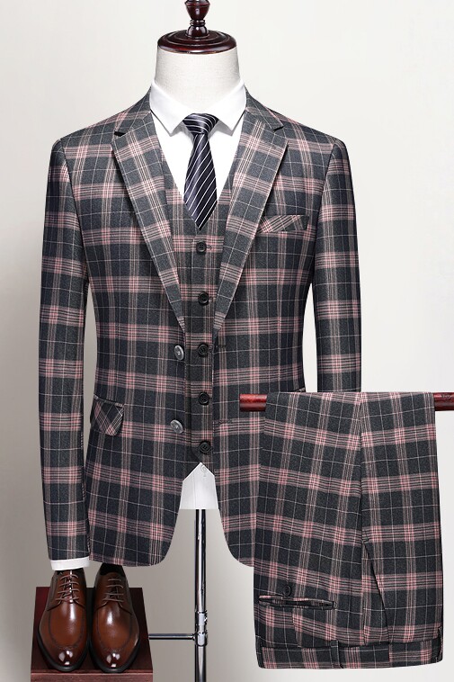 支架图-男士休闲西服套装三件套时尚修身礼服西装SJT6934P300,男装西服套装,电商D216