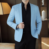 人模图2025新款男士休闲西服时尚修身西装条纹单西外套DX6931P165，男装西服套装，电商D216