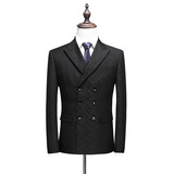 送领带男士商务休闲西服套装三件套礼服套装S-5XL-6026P290，男装西服套装，电商D216