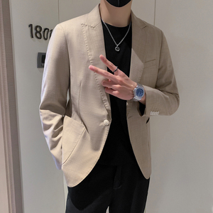 模特图-男士休闲西服韩版修身西装单西外套F6114P165图片