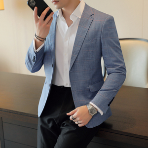 人模图2025新款男士休闲西服时尚修身西装单西DX6925P165图片