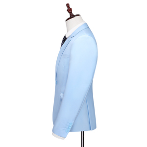 M-6XL外贸西服套装三件套一粒扣2边开叉男士西装7001P190图片