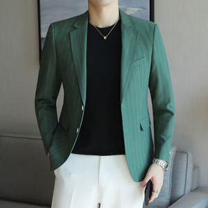 人模图2025新款男士二粒扣西服时尚修身西装单西外套6926P165图片
