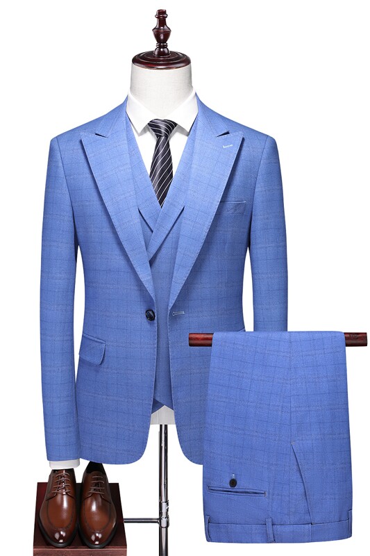 支架图男士休闲西服套装三件套时尚修身礼服西装SJT6929P300,男装西服套装,电商D216