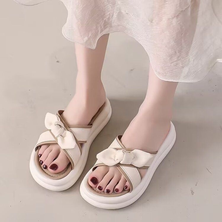 拖鞋仙女女新款蝴蝶结年穿夏外