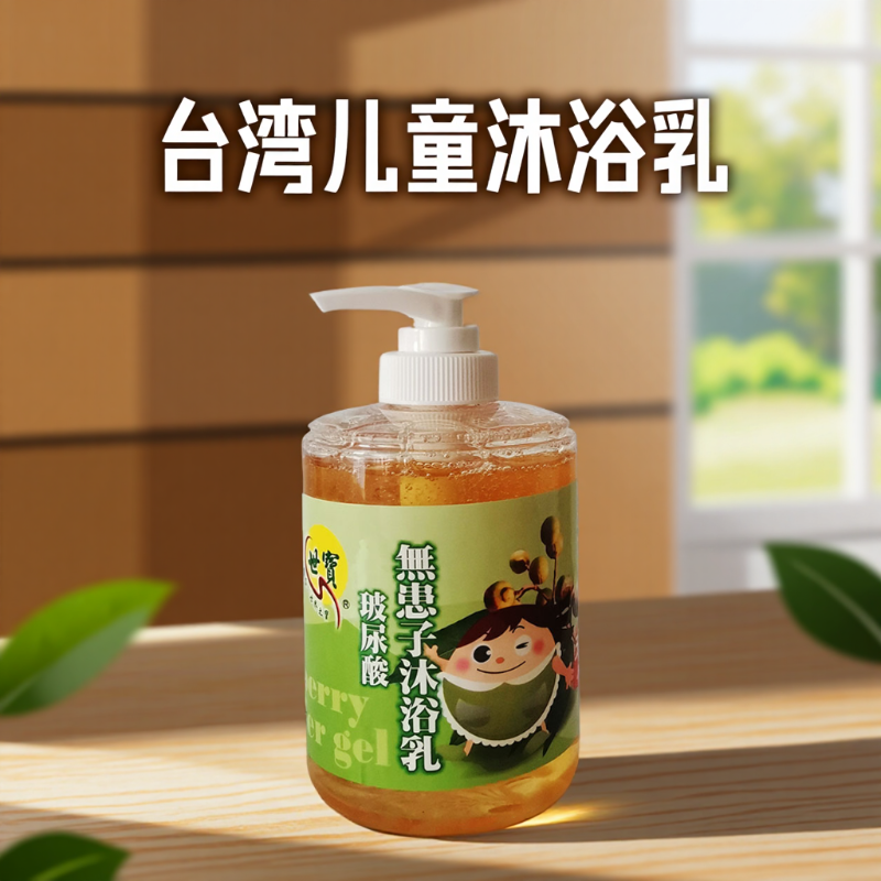 台湾进口天然无患子儿童沐浴乳宝宝无硅油洗头膏止痒洗发水二合一