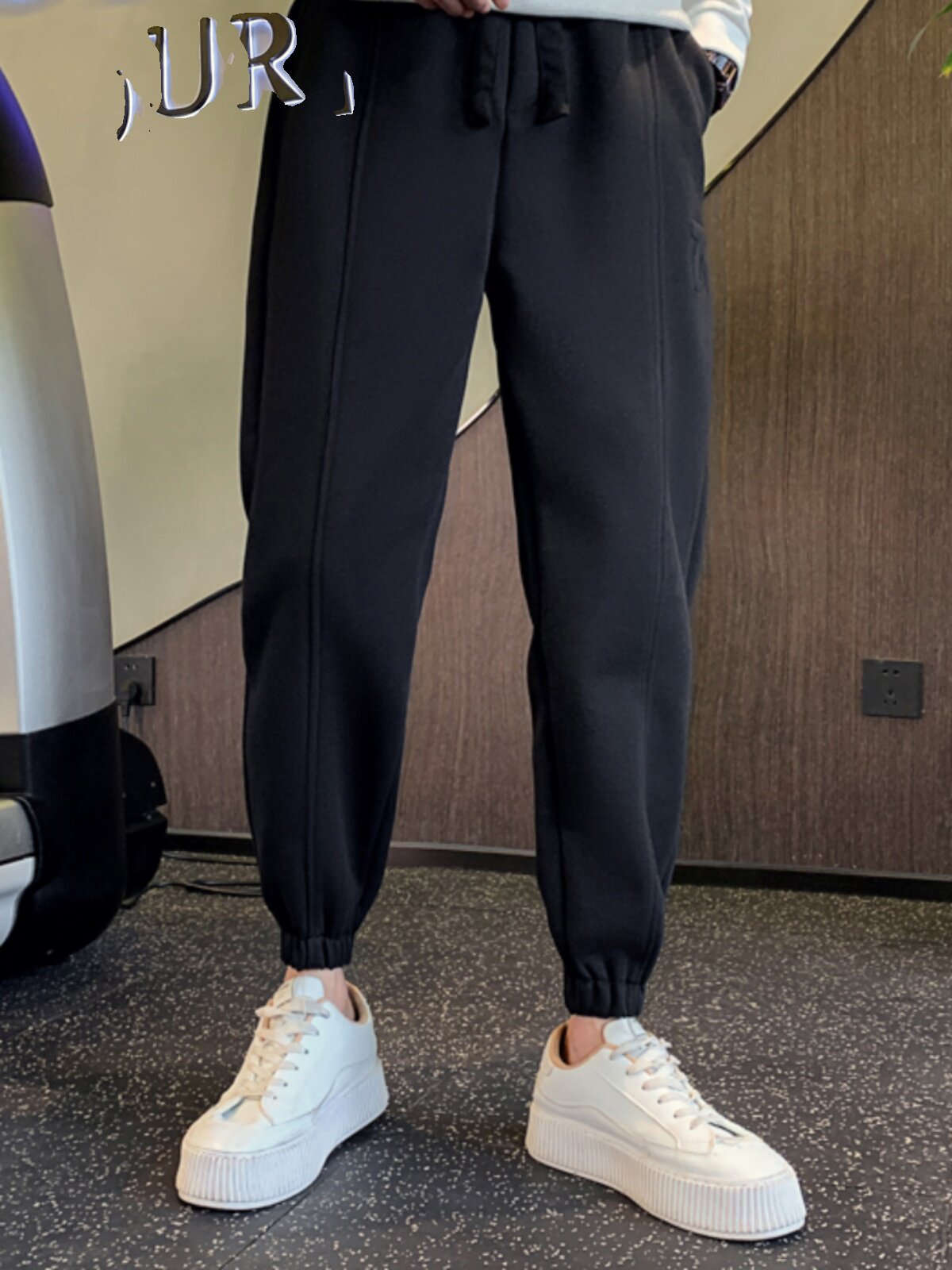 OBOY 봄 가을 하이 엔드 스웨트 팬츠 남성 트렌디 브랜드 잘 생긴 루즈 레깅스 트렌드 스트레치 스포츠 캐주얼 바지