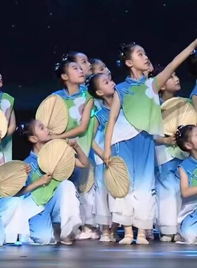 童年的夏夜演出服儿童摇啊摇童忆马儿嘟嘟骑我和月亮说句话舞蹈服