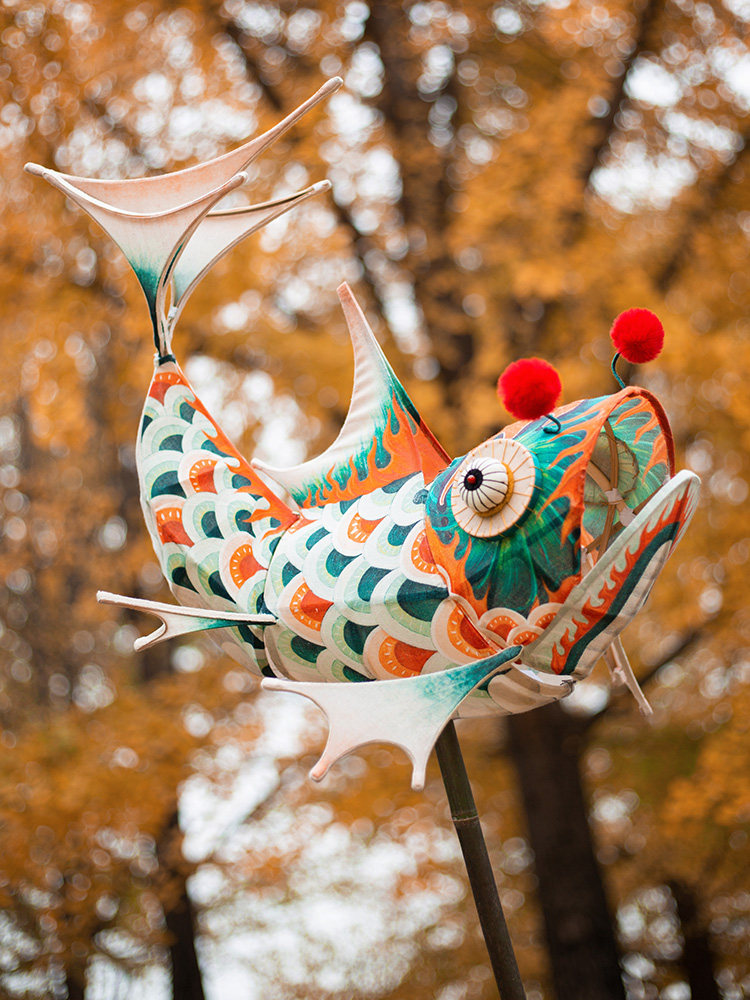 Новогодний рыбный фонарь ручной работы Wang's fish Lantern ручной работы diy материальный пакет бамбуковый фонарь в древнем стиле 2026 новый фонарь Hanfu Изображение 1