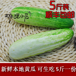 顺丰包邮湖南本地黄瓜新鲜蔬菜湘瑶兰博老品种水果黄瓜农家自种