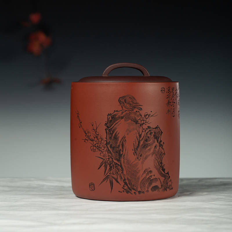 促销热卖宜兴精品紫砂茶叶罐滇红普洱醒茶罐1斤左右