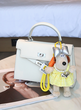 2025新款二代凯莉包高级感梦幻粉紫色真皮女士包包迷你手提斜挎包