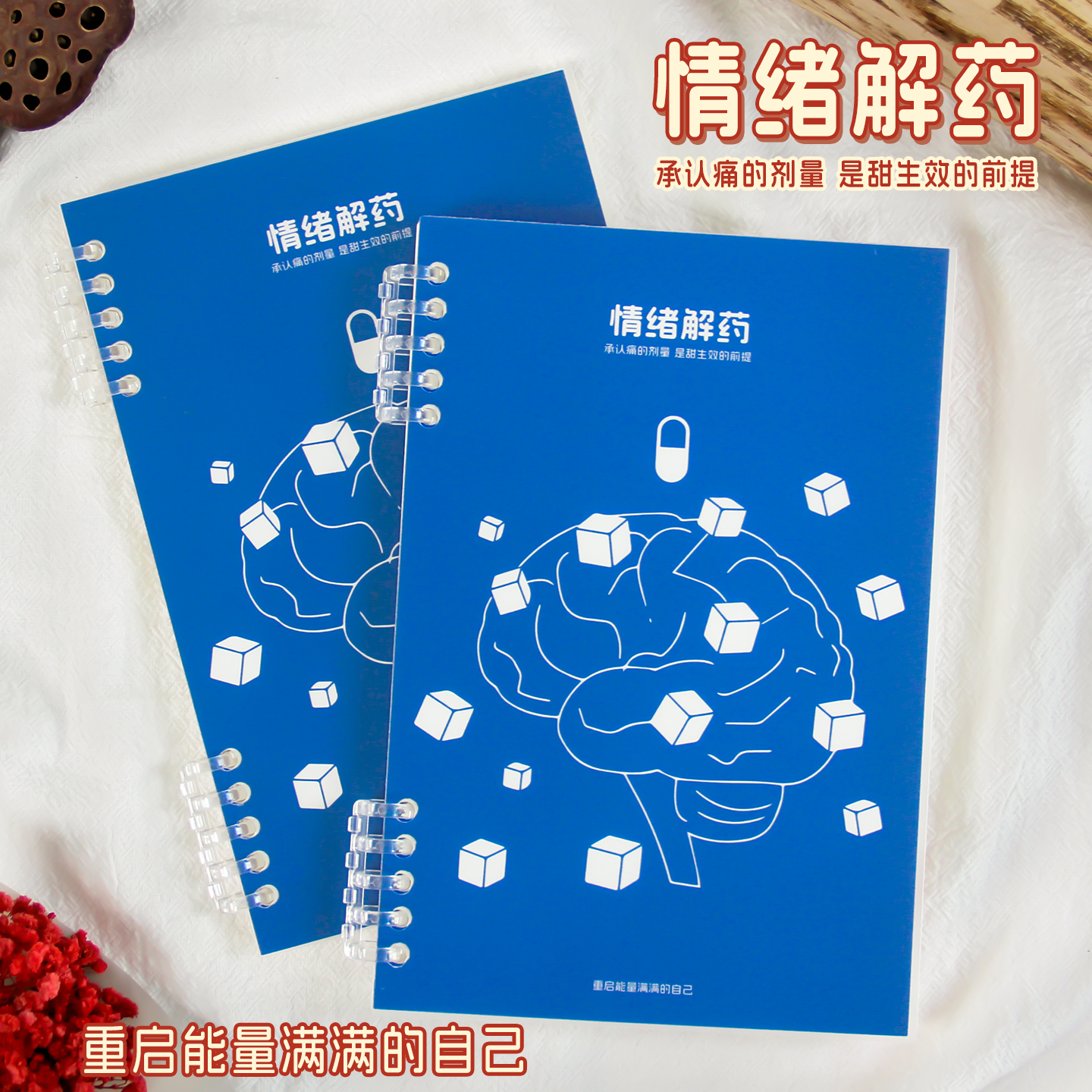 情绪治愈本情绪管理日记本情绪解药创意笔记本拒绝焦虑活页本