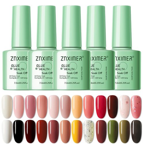 ZNXIMER甲油胶款流行色甲油芭比光疗甲胶油持久美甲店用跨境