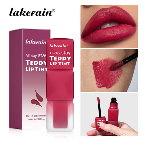lakerain泰迪唇彩Teddy lip tint持色哑光易上色唇彩不易脱妆跨境