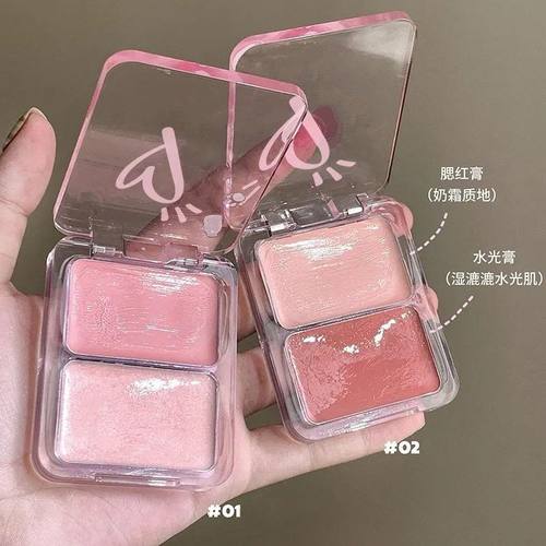 韩系女团水光腮红膏水光腮红盘高光腮红国货平价素颜学生
