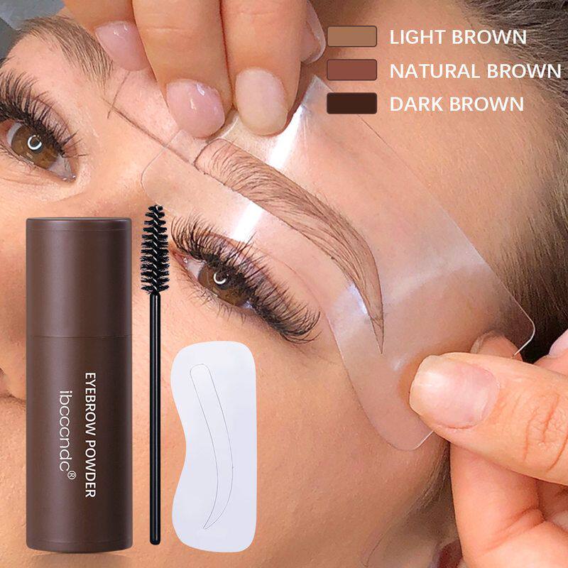 外贸印章眉粉棒眉笔棒修眉眉卡画眉套装EYEBROWSTAMP跨境外贸批发
