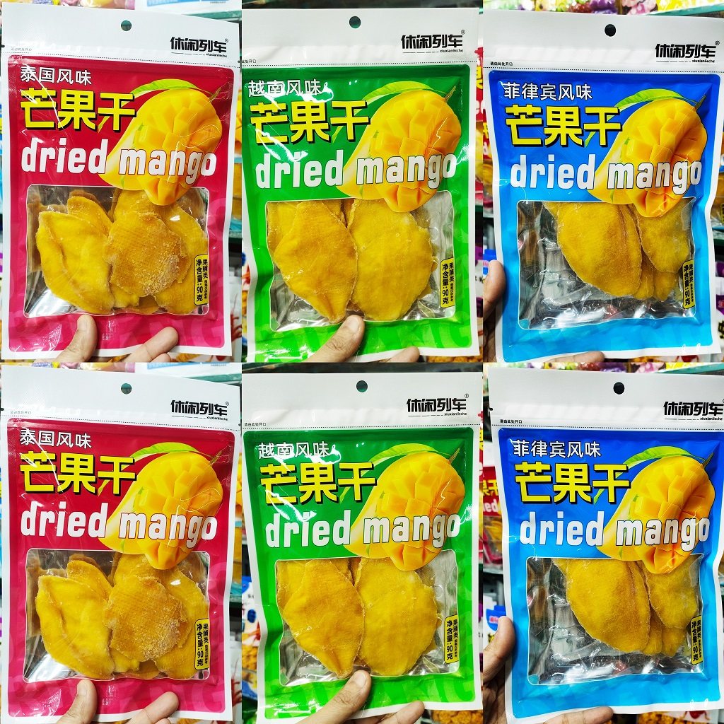 休闲列车芒果干泰国越南菲律宾风味90g*4袋装果脯果干休闲零食