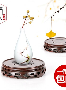 垫子盆栽圆形玉石花瓶底座托盘