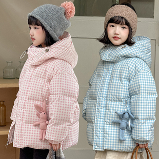 女童羽绒服2025新款ABC三防免洗加厚中长款中大童洋气冬季外套
