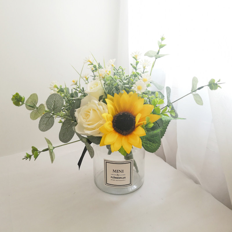 假花仿真花室内客厅装饰摆件花束插花摆设桌面小型花瓶北欧ins花