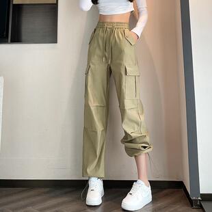 初高中学生小个女生九分工装裤子女春季2025年新款少女大童休闲裤