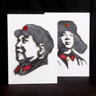 红色爱国系列热场活动学生手工DIY钉子绕线画领导人材料包雷峰
