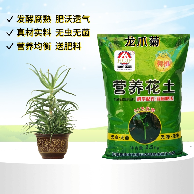 芦荟龙爪菊专用营养土室内客厅阳台盆栽养多肉植物翻换酸性土透气