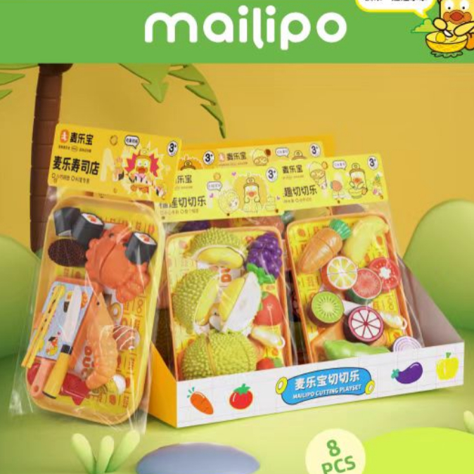 可剥皮的仿真水果切切乐玩具