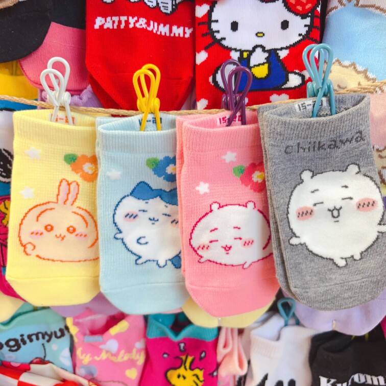 新品出口日本短筒卡通儿童袜子女童吉伊卡哇乌萨奇吉伊可爱萌袜