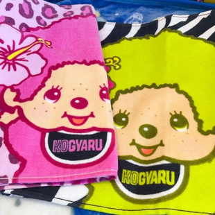 出口日本可爱毛巾蒙奇Q可爱纯棉面巾小手巾毛巾治愈系