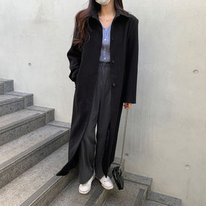 超长款到脚踝冬季毛呢大衣女韩版